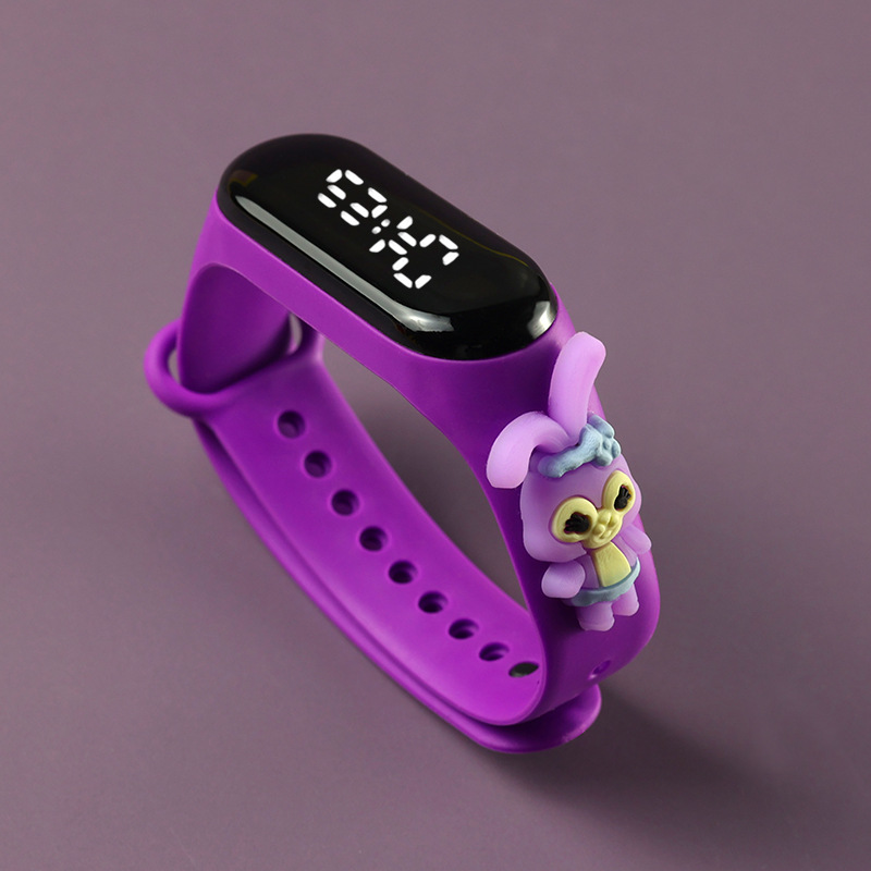Picture of Live Hot Selling Primary School Students' Anime Bracelet LED Sticker Doll Electronic Watch Boys and Girls Waterproof Touch Watch
