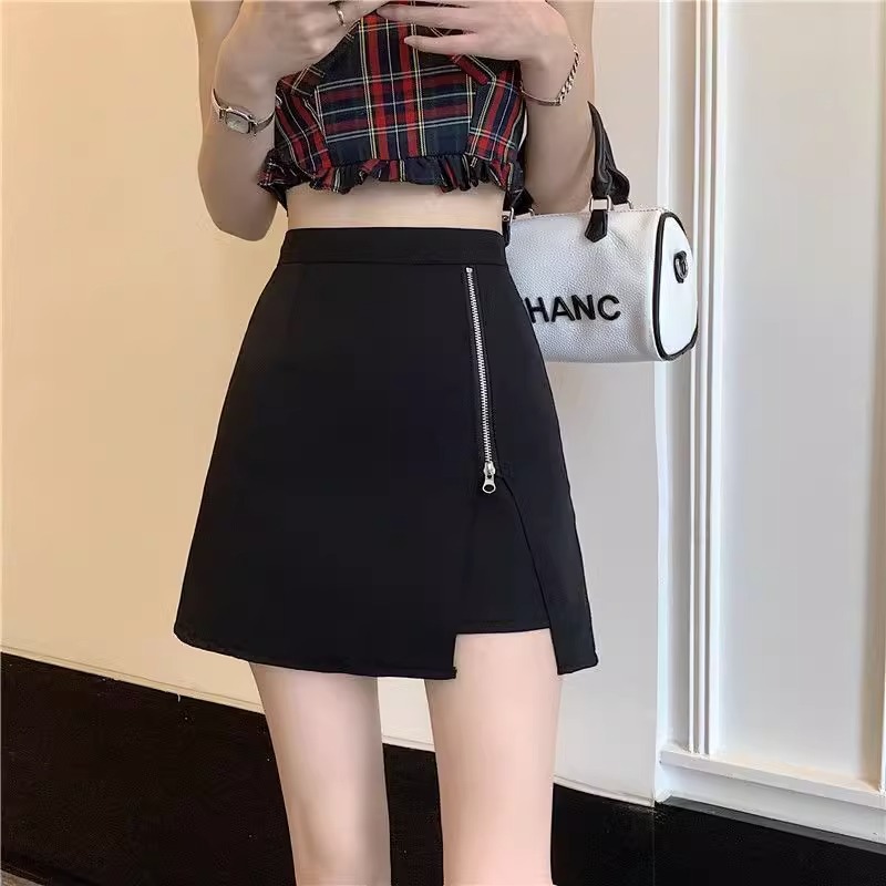 Irregular casual short culottes women's summer slimming split A- line skirt high waist fashion outer wear sheath culottes