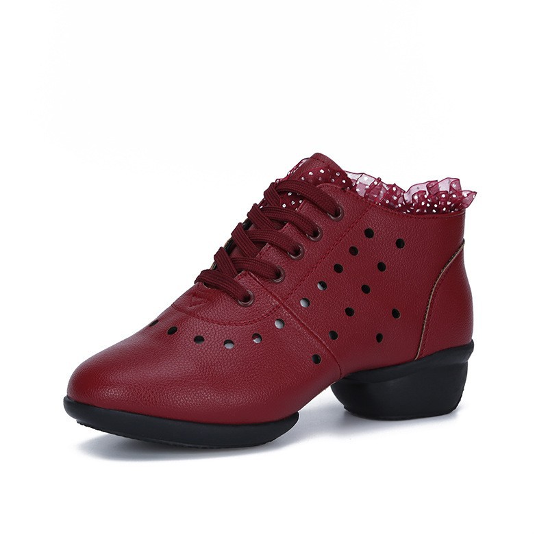 Picture of Square Dance Shoes Dancing Shoes Women's Adult Soft Sole Mid-heel Supper Dance Shoes Dance Shoes Performance Shoes New Mesh Foreign Trade Shoes