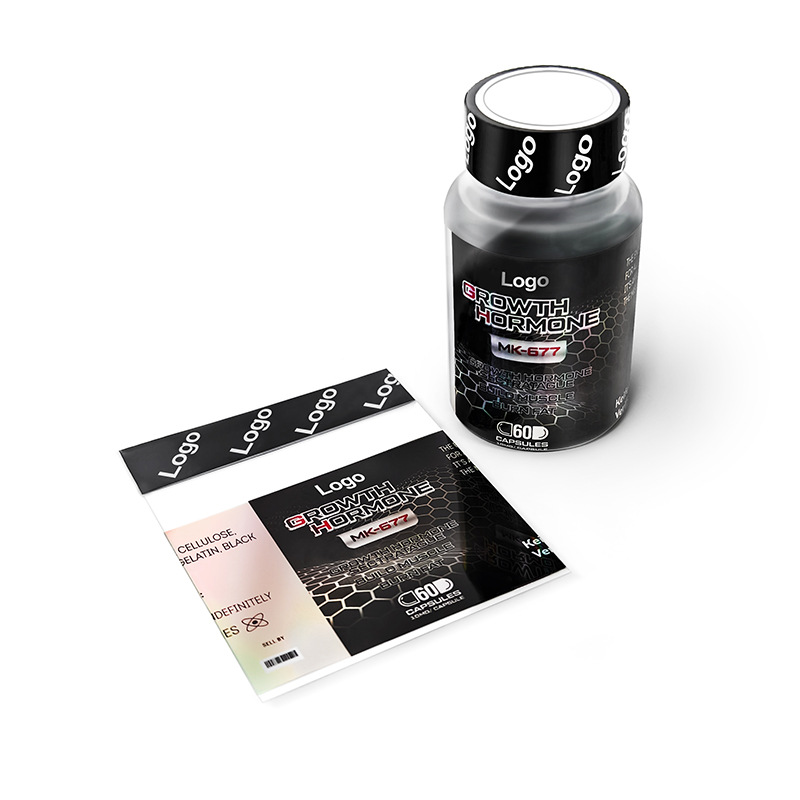 Matte Color Printing Frosted Easy-To-Tear Heat Shrinkable Film Label Health Care Product Bottle Pet Hot Silver Hot Stamping Laser Label Film