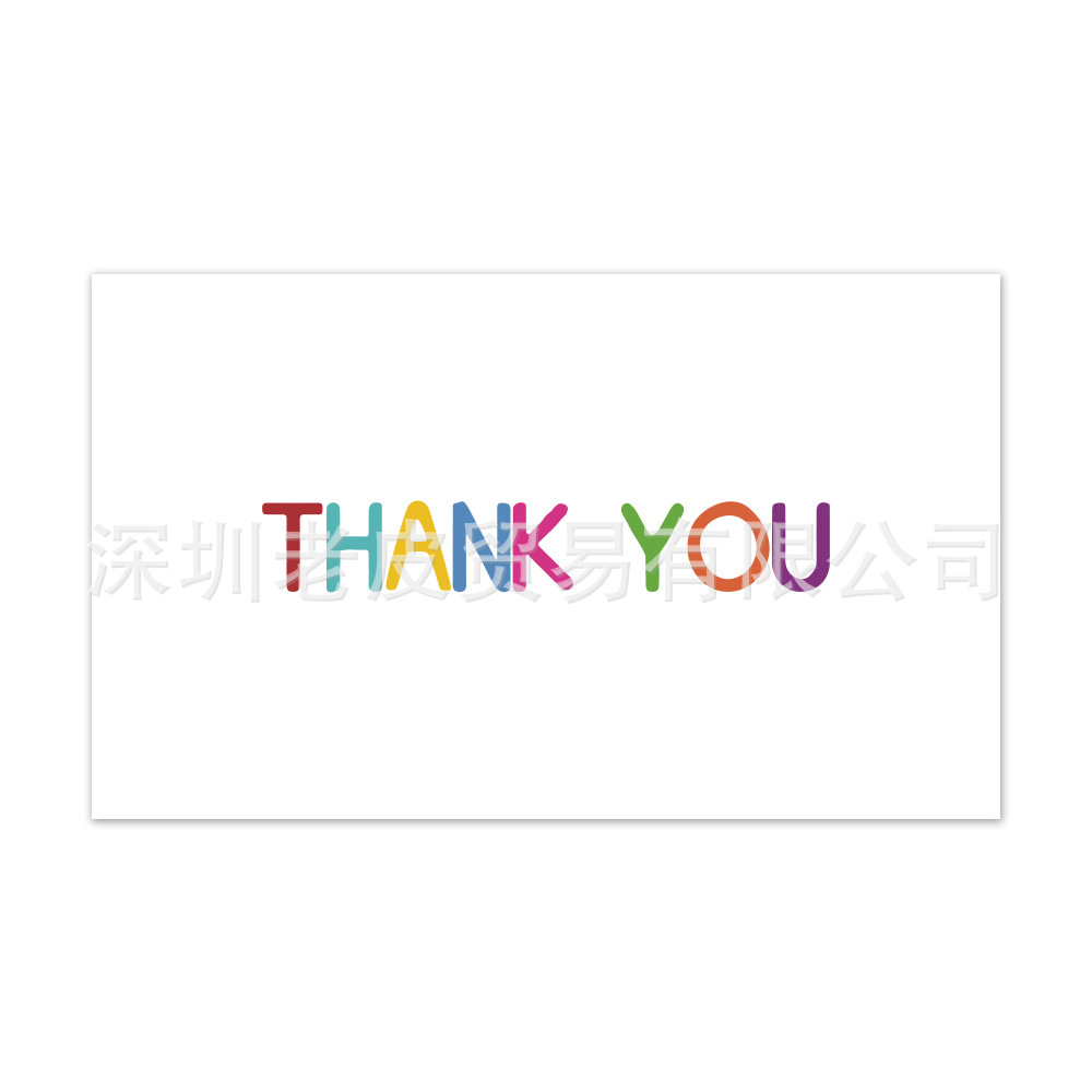 Picture of Cross-border wholesale White thank you card praise card thank you gift card packaging Kraft paper thank you card