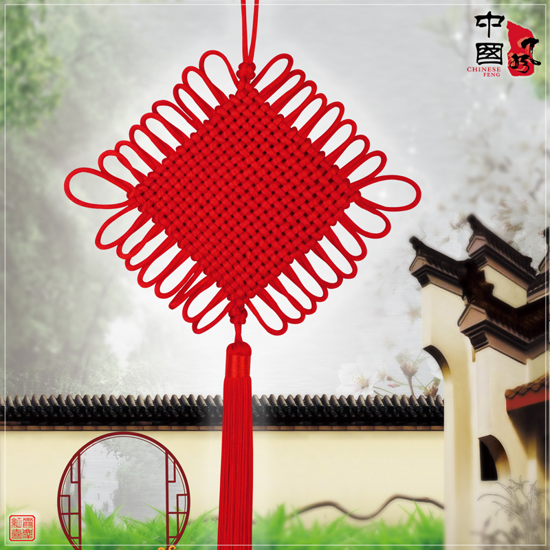 Picture of Chinese knot small hand-woven hanging ornaments Crafts accessories spot manufacturers wholesale red Chinese Knot Tassel