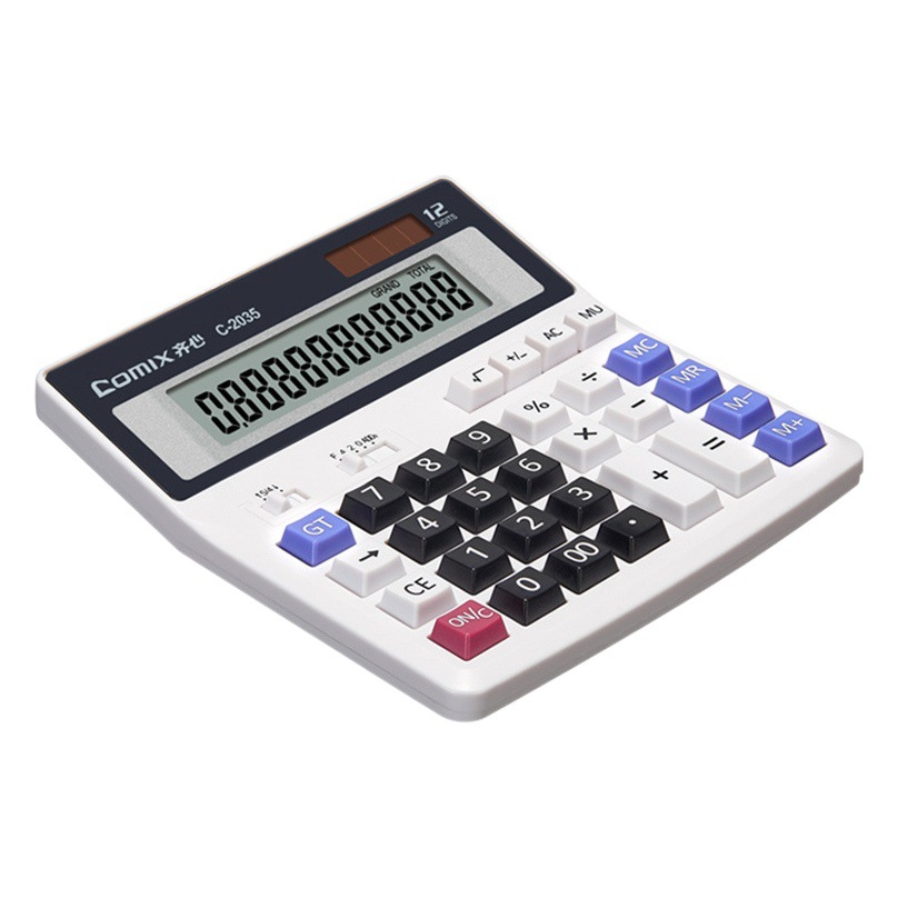 Comix calculator office accounting solar calculator finance small size portable dual power computer