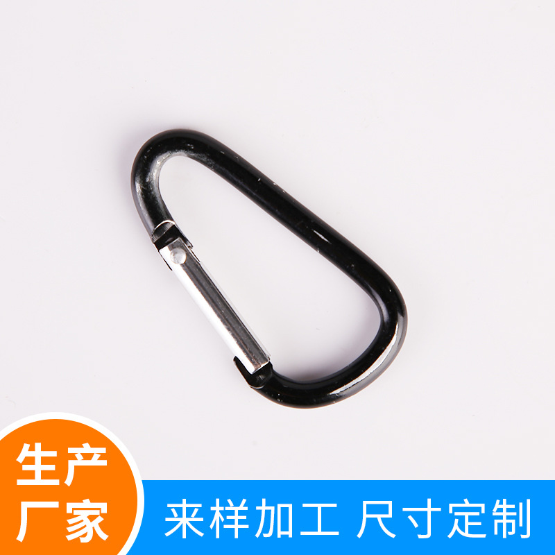 Supply aluminum decorative D buckle spring buckle spring hook simple hook mountaineering buckle dog chain buckle 4#5#6#7#8#