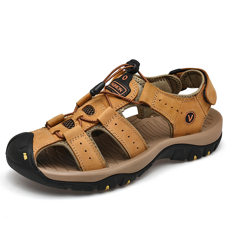 2024 Cross-border New Sandals Men's Shoes Cross-border Special 47 plus size 48 Men's Baotou Beach Shoes Independent Station Batch