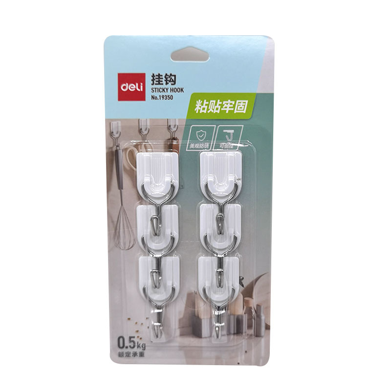 Picture of Sticky Hook Seamless Hook Strong Hook Bathroom Kitchen Tile Glass Nail-free Punch-free Adhesive Hanging Wall