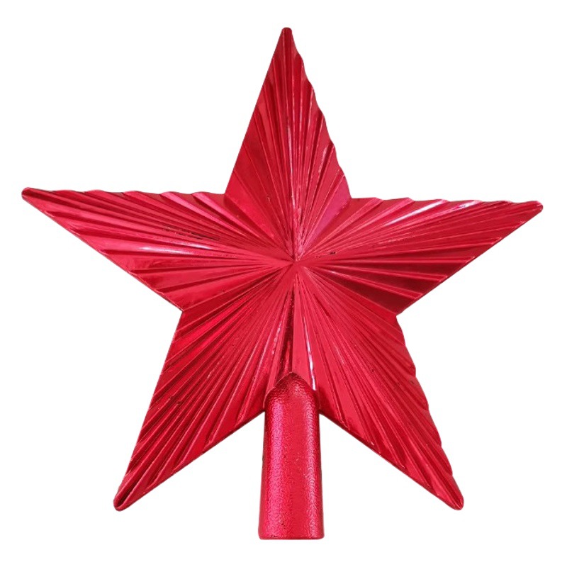 Christmas tree top star Chinese star Golden flat hollow three-dimensional silver red blue sticky gold pink holiday decoration five-pointed star