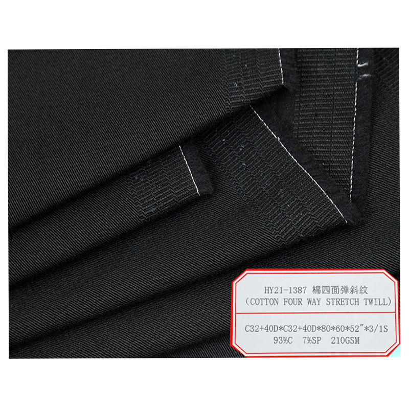 Pure Cotton Four-Way Stretch Twill Fabric Casual Suit Pants Fashion Fabric