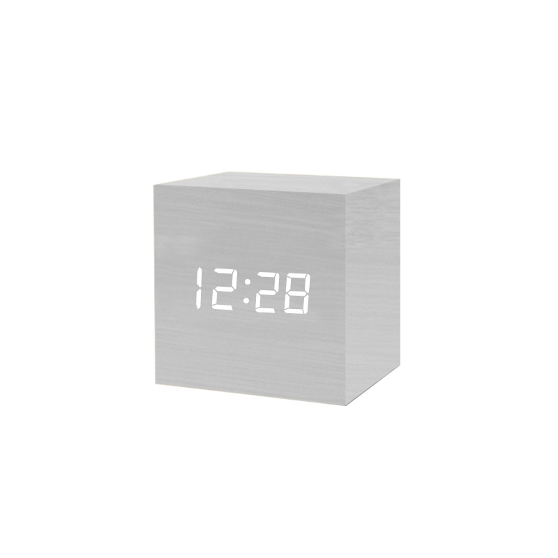 Picture of Source Manufacturer Electronic Clock Rectangular Wooden Clock Mini Alarm Clock Digital Clock Led Wooden Clock Luminous