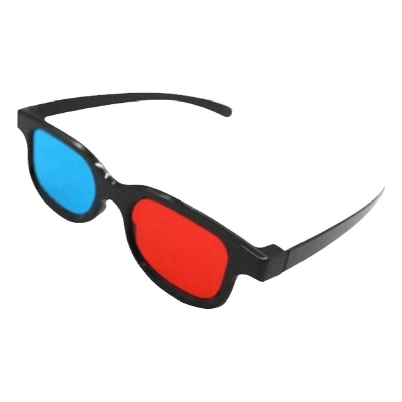 Red and blue 3D glasses for watching movies polarization IMAX giant screen non-flash myopia naked eye 3D metal clip polarization