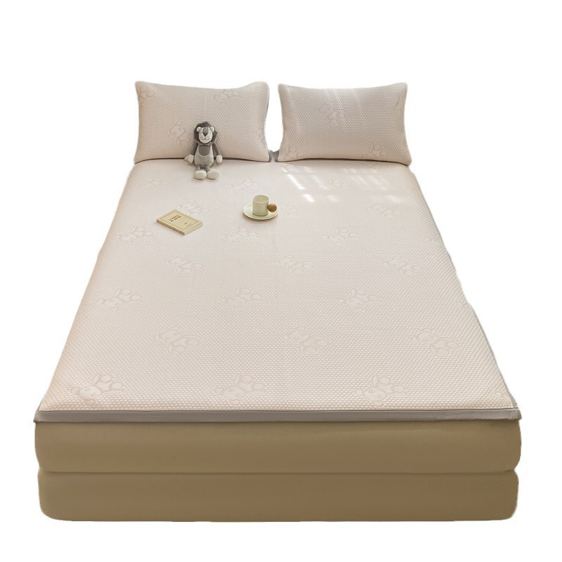 Picture of Class A Explosions Ice Beans Mat Bed Sheet Three-Piece Set Machine Washable Ice Silk Mat Latex Soft Mat Air-Conditioned Mat