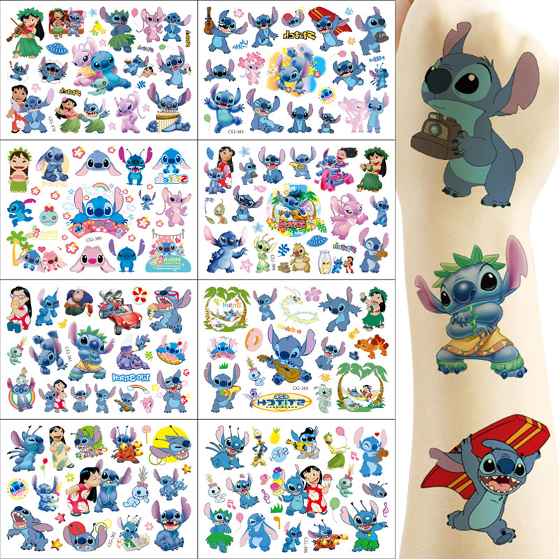 Stitch Stitch Alien Dog Tattoo Sticker Children's Tattoo Sticker Birthday Party Tattoo Sticker Water Transfer Sticker