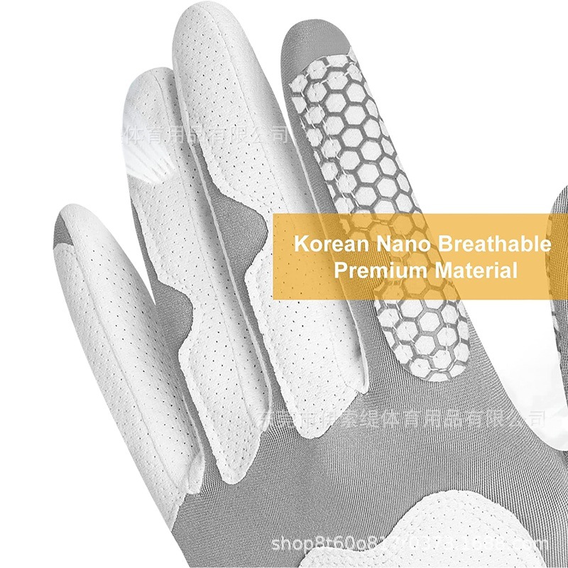 Cross-Border Source Manufacturer's New Lambskin Lycra Non-Slip Breathable Men's Golf Gloves