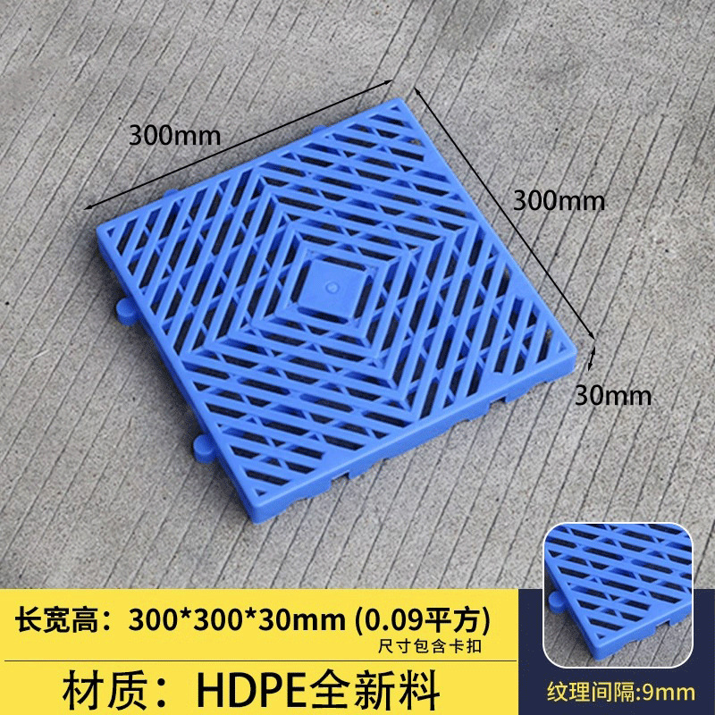 Picture of Rectangular Plastic Pads Can Be Spliced into Moisture-Proof Boards, Plastic Pallets, Storage Mats, Warehouse Boards, and Trays, Specifically for Breeding and Storage