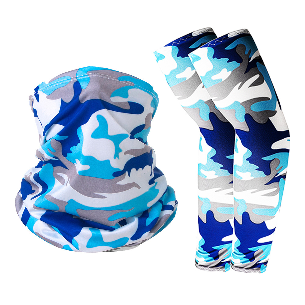 Picture of Ice Silk Sun Protection Sleeves Magic Headscarf Set Summer Sun Protection Cycling Sports Outdoor Equipment Combination Spot Wholesale