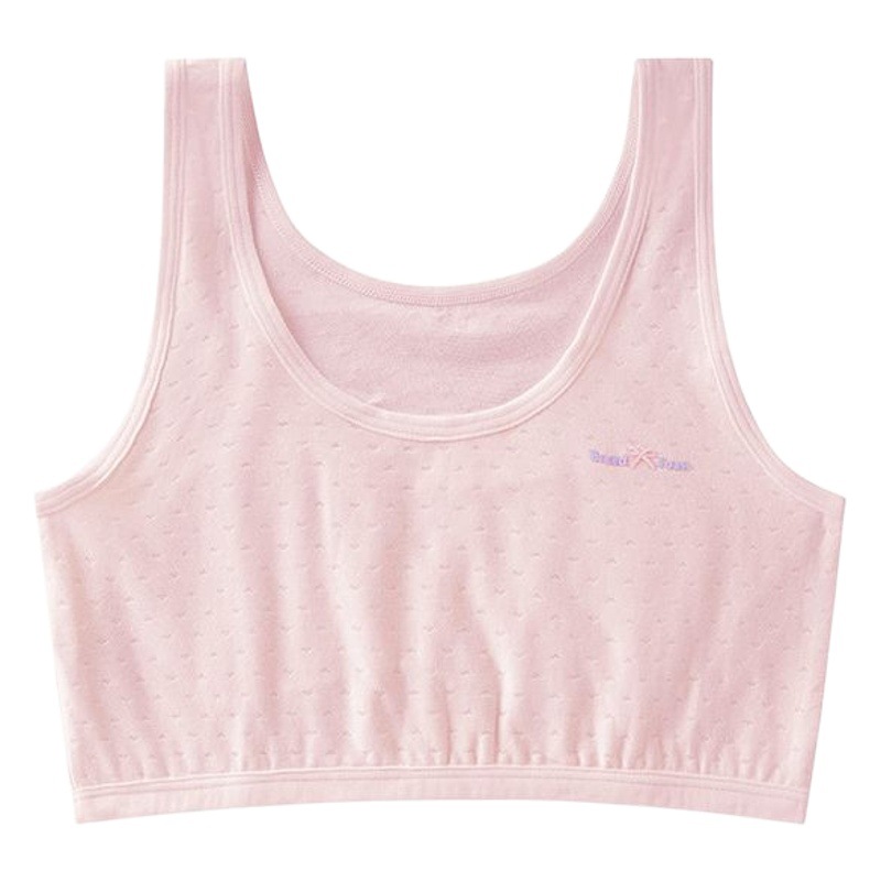 Picture of Strict Selection of Small Vest Female Students in Budding Stage of Development Junior High School Underwear Double Shoulder Strap Vest Girl Bra