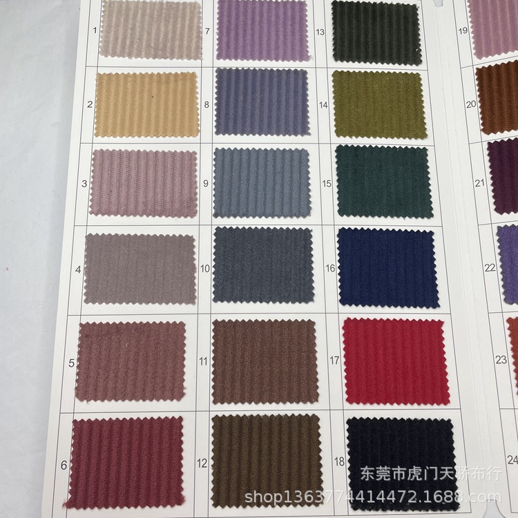 Spot supply of woven corduroy 220g polyester 3D velvet warp knitted corduroy casual clothing shoes and hats