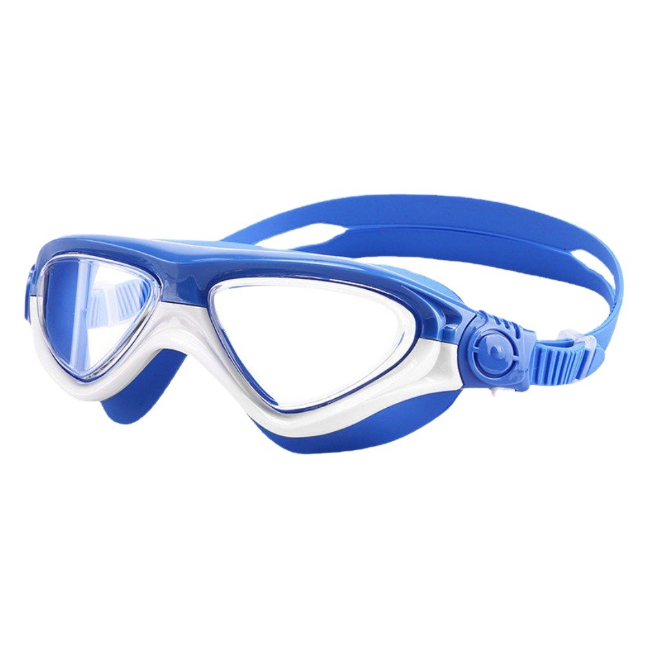 Children's Goggles Boys and Girls Swimming HD Waterproof Anti-fog Big Frame Glasses Kids Diving Goggles Professional Equipment