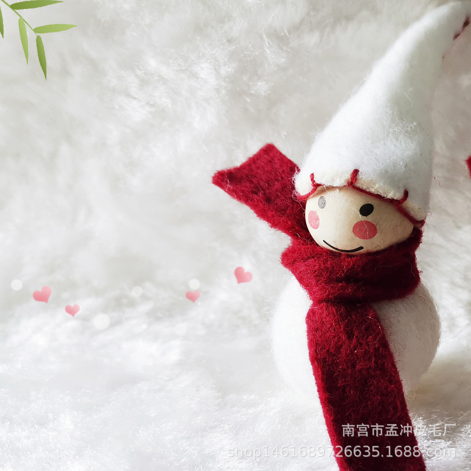 Poke Christmas garland decorations hair accessories headdress diy accessories wool felt cute snowman doll