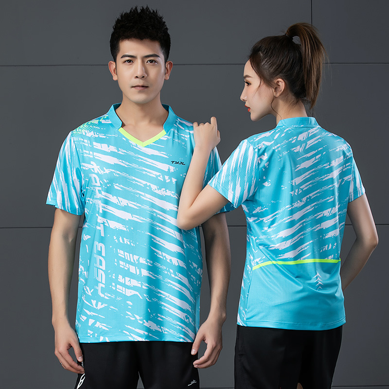 Picture of Group Buying Customized Short-sleeved New Badminton Suit Quick-drying Running Tennis Competition Team Clothes for Men and Women