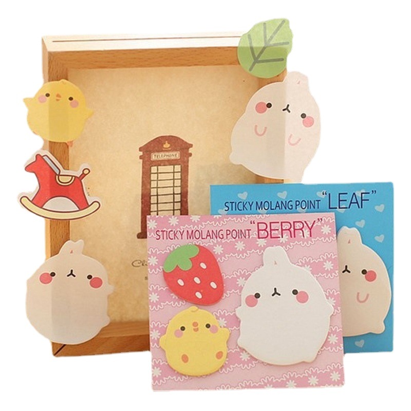 Japanese and Korean stationery little fat rabbit combination sticky note creative N times note note cute note book sticker