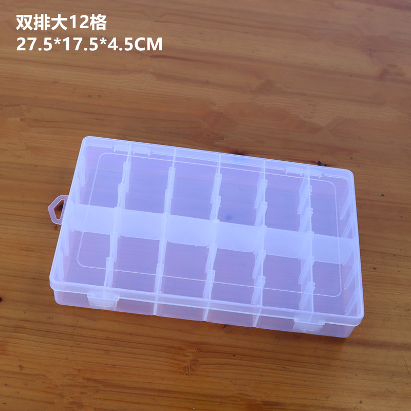 12-Grids Transparent Pp Plastic Box Detachable Classification Box Parts Grids Box Organizing Components Pp Plastic Storage Box Wholesale