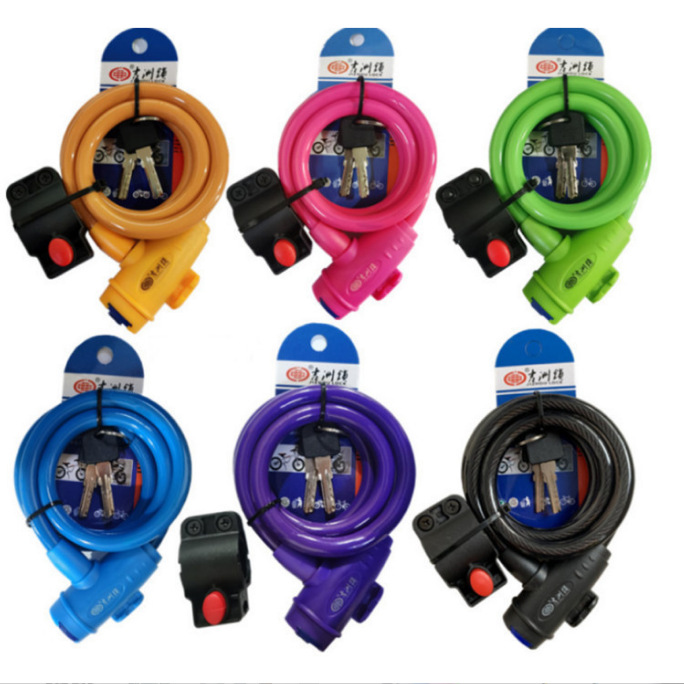 Picture of Jizhou Car Lock Bold 5108 Bicycle Ring Lock Mountain Bike Steel Cable Lock Steel Wire Lock Alloy Steel Wire Lock