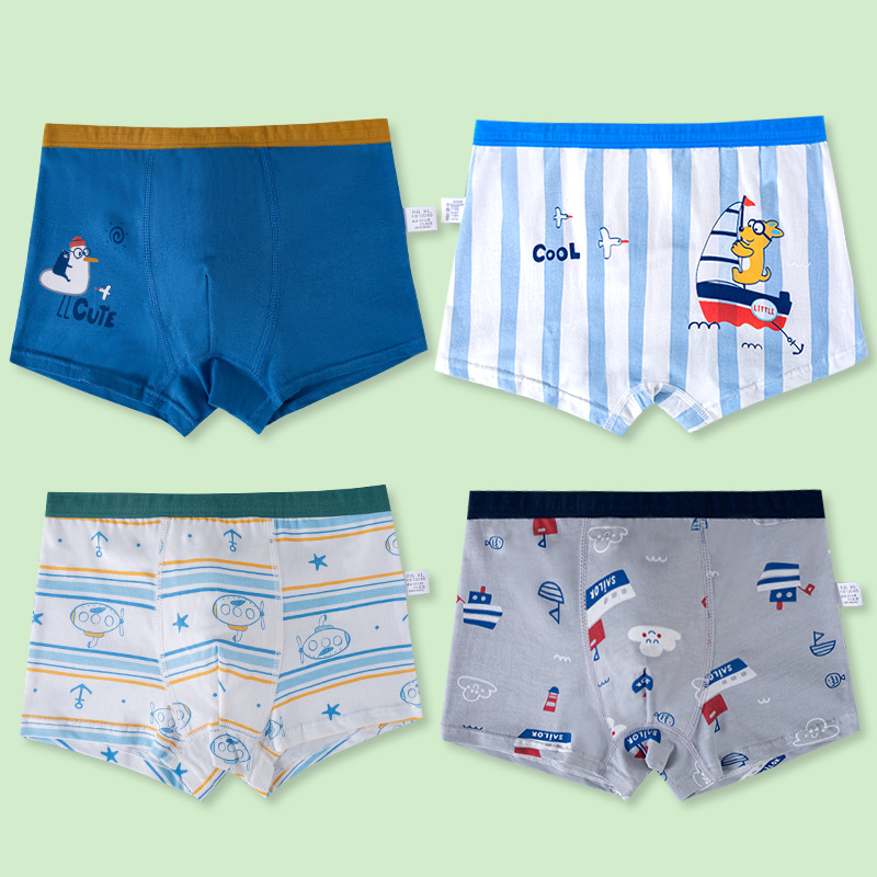 Picture of Children's Underwear Men's Boxer Cotton Big Children's Wholesale Student Shorts Boys a Cartoon Children's Four Corners