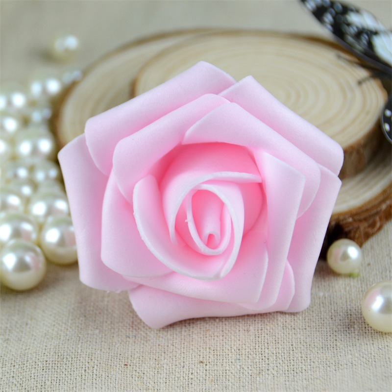 Picture of 7cm Simulated Pe Rose Head Chinese Valentine's Day Foam Rose Flower Wedding Valentine's Day Bouquet Packaging Material