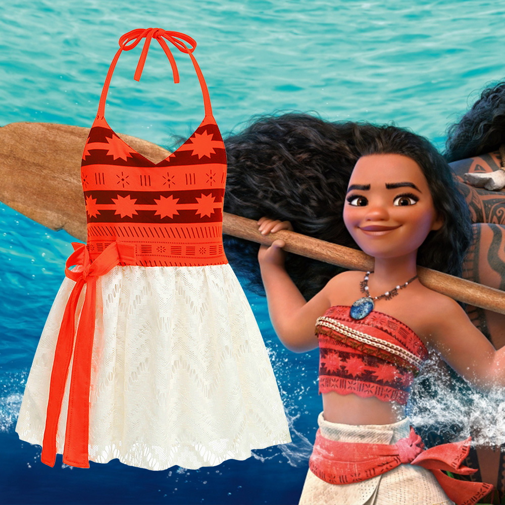 Moana Kidsren's Moana Costume Moana Skirt Cosplay Costume Moana Hat Dress