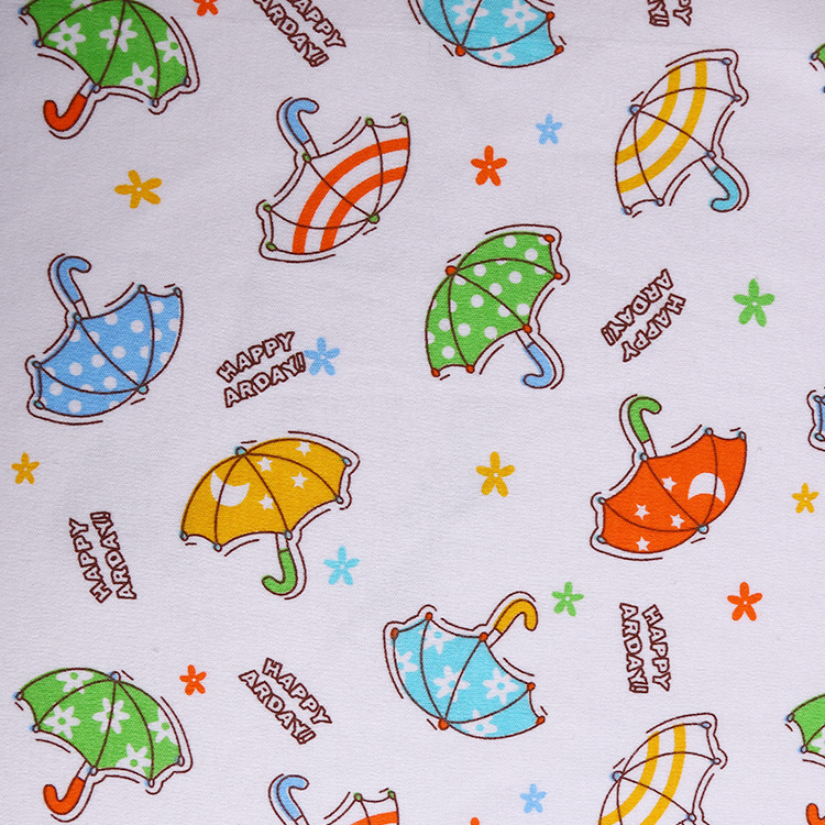 Picture of 40s Cartoon Knitted Printed Fabric in stock Supply Cotton Wool Fabric Cotton Printed Composite Bamboo Fiber Diaphragm Pad