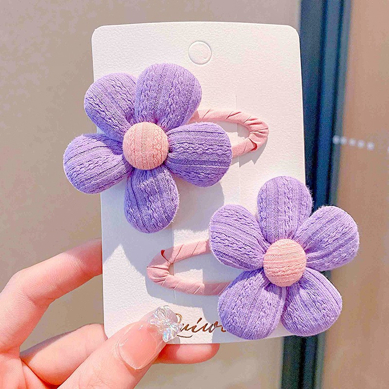 Picture of New Flower hairpin fresh baby hairpin headdress flower children's hair accessories do not hurt hair BB clip girl bangs clip headdress