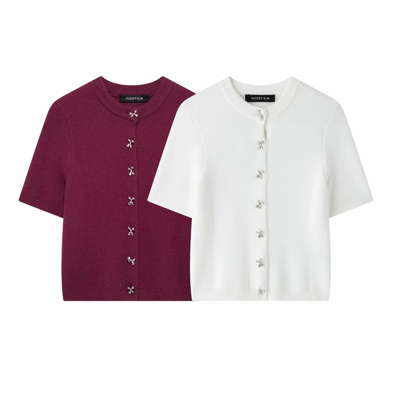 ZA cross-border women's clothing wholesale European and American style fashion round neck single breasted design sense short sleeve sweater 9598201