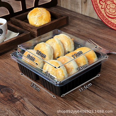 Picture of Old woman cake packaging box crisp cake peach cake moon cake mung bean cake baking west point transparent plastic flower cake packaging box