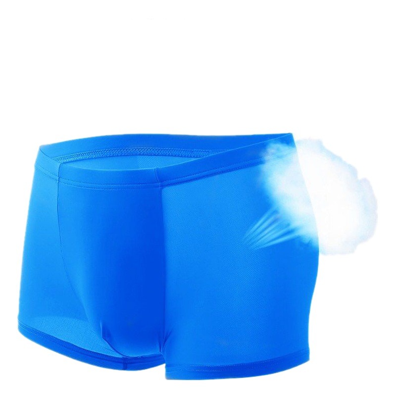 Factory wholesale summer new men's ice silk thin comfortable transparent one-piece underwear men's shorts boxers