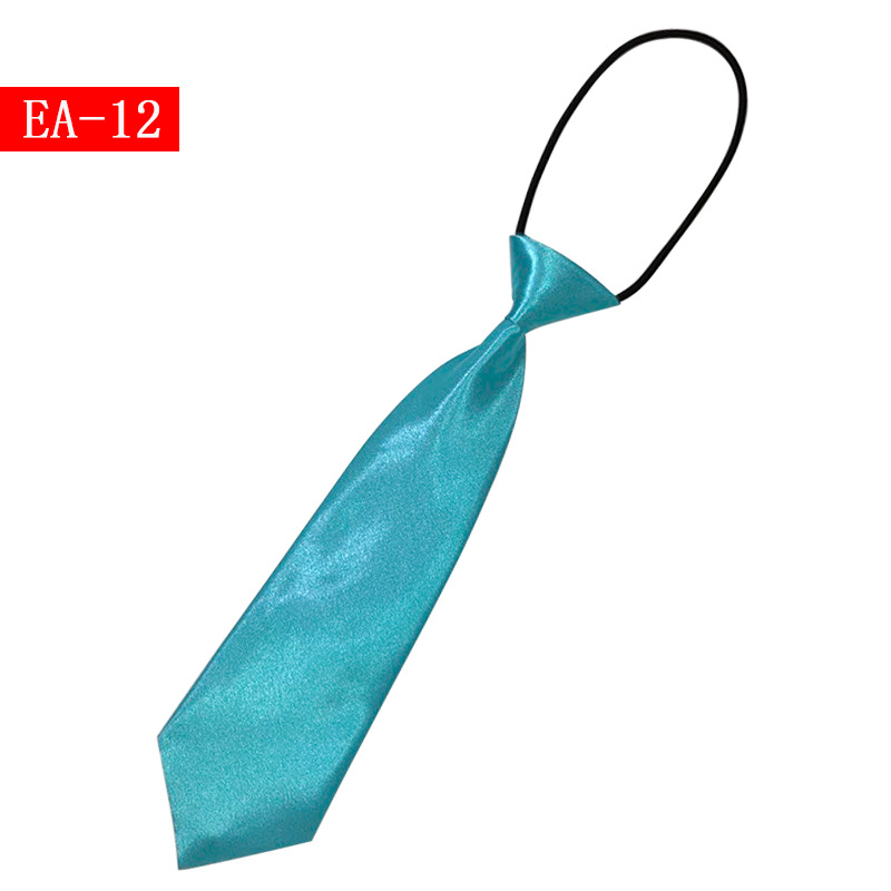 Picture of Children's solid color small tie boys and girls plain color short elastic belt baby children's children Primary School students Shengzhou manufacturers