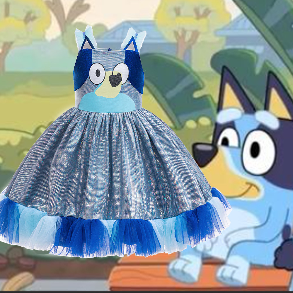 Children's Cos Bruy Costume Puppy Animated Cartoon dress Role Playing Children's Puffy Princess Dress