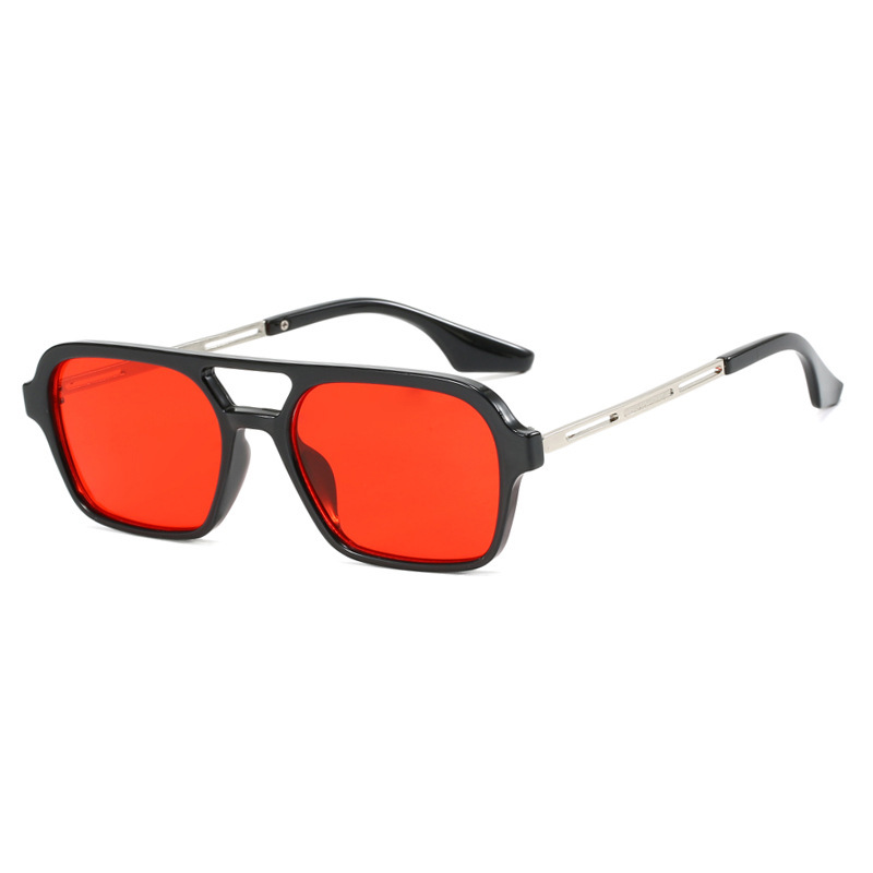 Picture of European and American Aviator Double Beam Sunglasses 2025 New Retro Square Sunglasses Ins Internet Celebrity Personalized Sunglasses