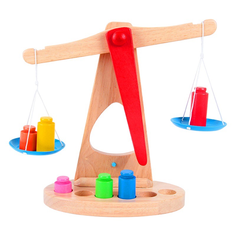 Children's balance scale toys kindergarten wooden thinking mathematics teaching aids baby parent-child interaction early education educational toys