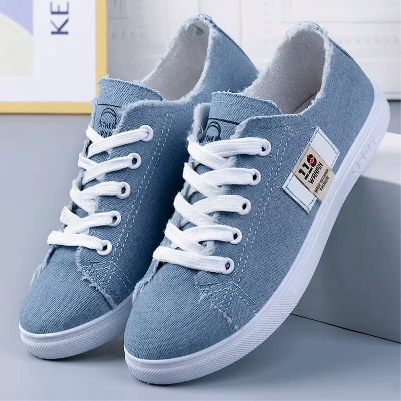 Shoes for Women 2025 Spring New Canvas Shoes Trendy Casual Easiest for Match Women's Casual Shoes Plaid Shallow Mouth Women's Shoes Wholesale