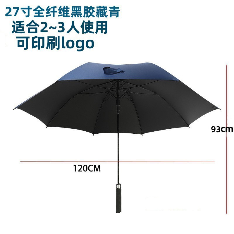 Picture of Manufacturers wholesale a large number of oversized double straight rod sun umbrella wind-resistant strong long handle advertising business umbrella customization