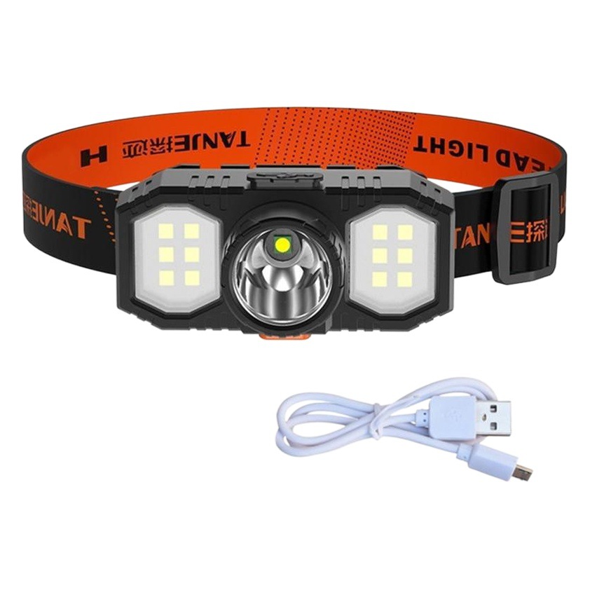 Cross-border new LED headlight COB mini lighting outdoor long-range head-mounted flashlight USB rechargeable fishing lamp