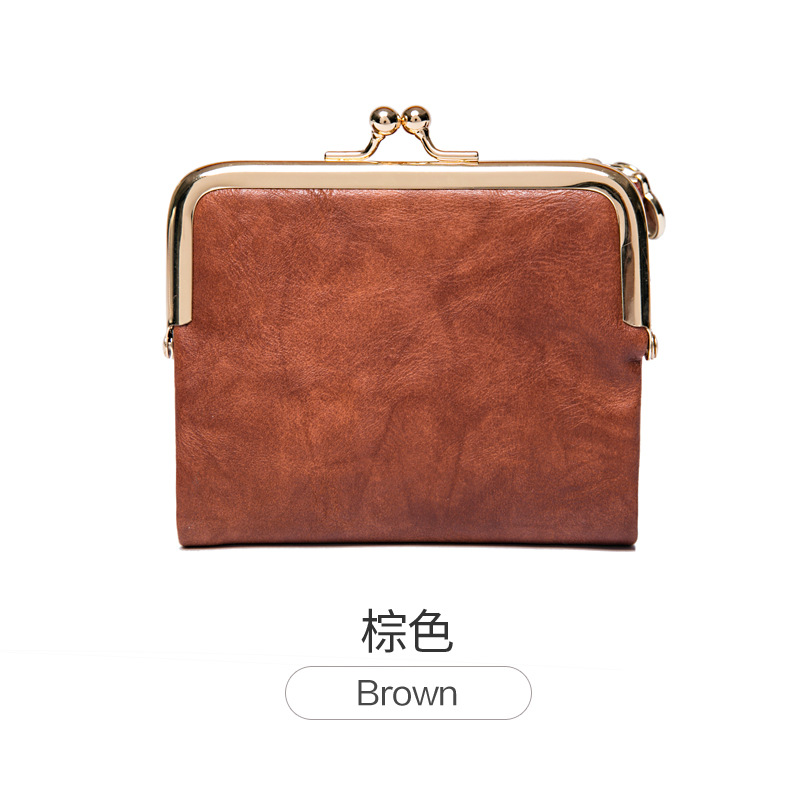 Picture of Phase Printed Leather Short Wallet for Women 2024 New Clip Coin Purse Retro Multi-Functional Foldableing Wallet Card Bag for Women