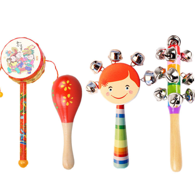 Orff Rattles Baby Toys Baby 0-1 Year Old Hand Rattles Newborn Children's Puzzle Grasping and Chasing Small Sand Hammer