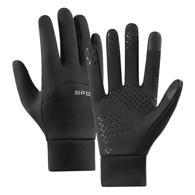Cross-border outdoor waterproof gloves autumn and winter fleece-lined warm touch screen anti-slip mountaineering men and women riding windproof gloves