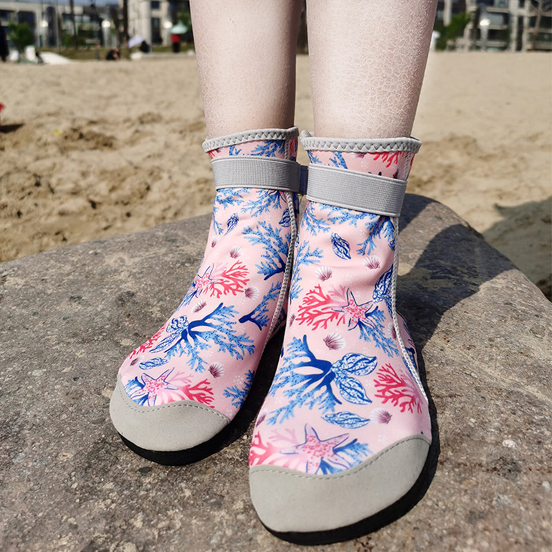 Picture of High-barrel beach socks shoes children's water park swimming snorkeling shoes baby non-slip diving adult sea drifting shoes
