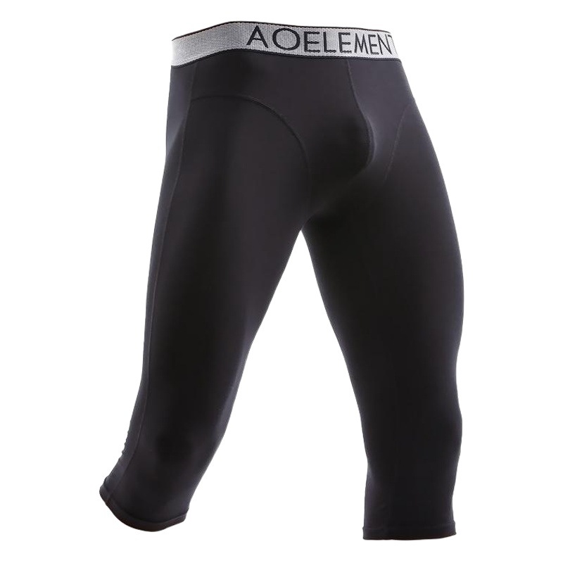 Men's Anti-wear Leg Sports Long Leg Panties Cropped Panties Men's Quick-drying Boxers Running Long Boxers
