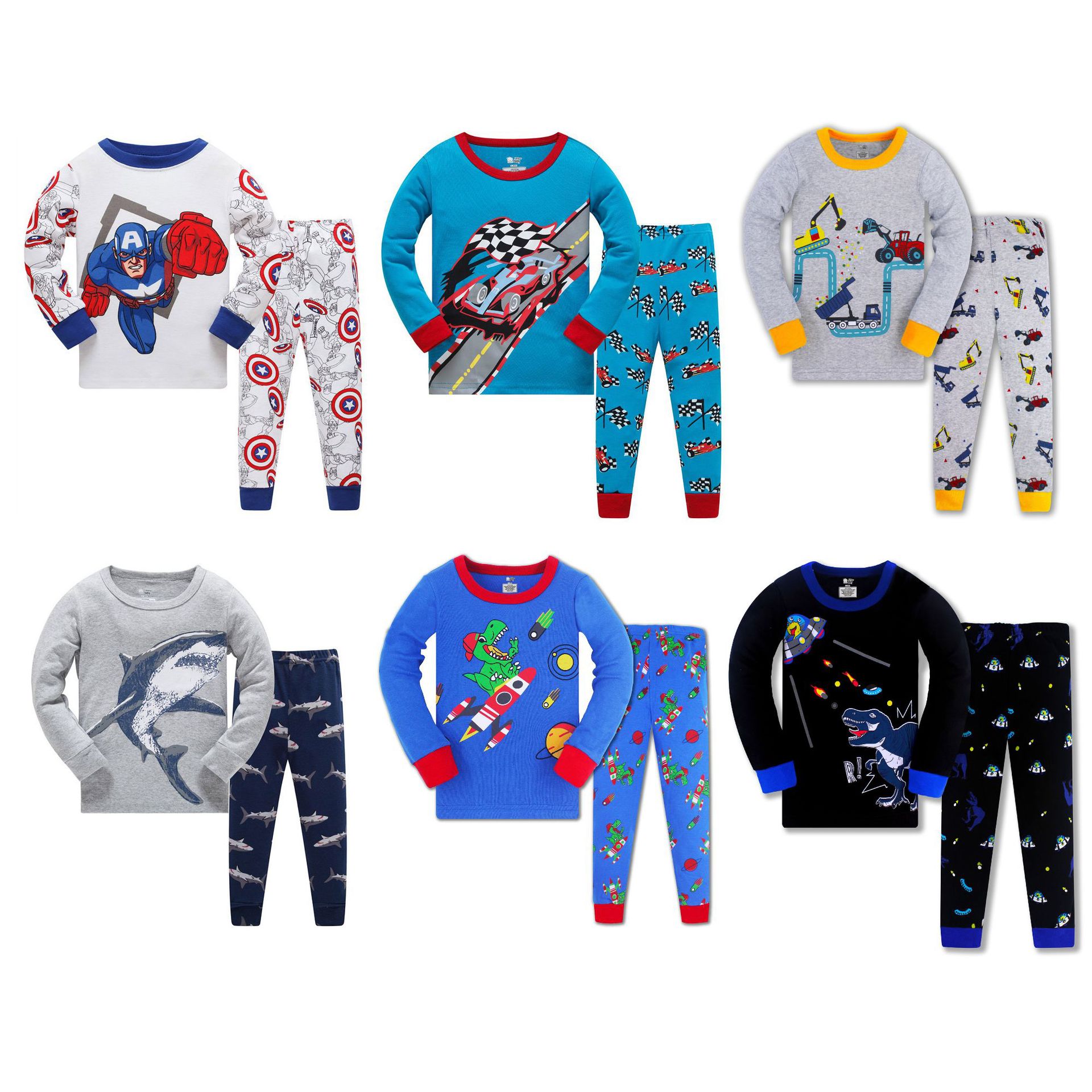 Picture of Baby cotton 3-8 long sleeve thread cotton children's pajamas air conditioning clothing a generation of hair and (whole hand) 8
