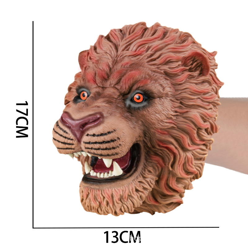 Picture of Dinosaur Hand Doll Gloves Soft Glue Tyrannosaurus Rex Triceratops Shark Simulation Animal Model Stall Shark Arm Toy Cross Border