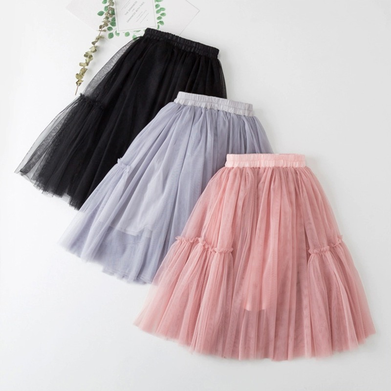 Foreign trade children's clothing girls summer skirt summer dress large children summer mesh skirt puffy yarn skirt cross-border
